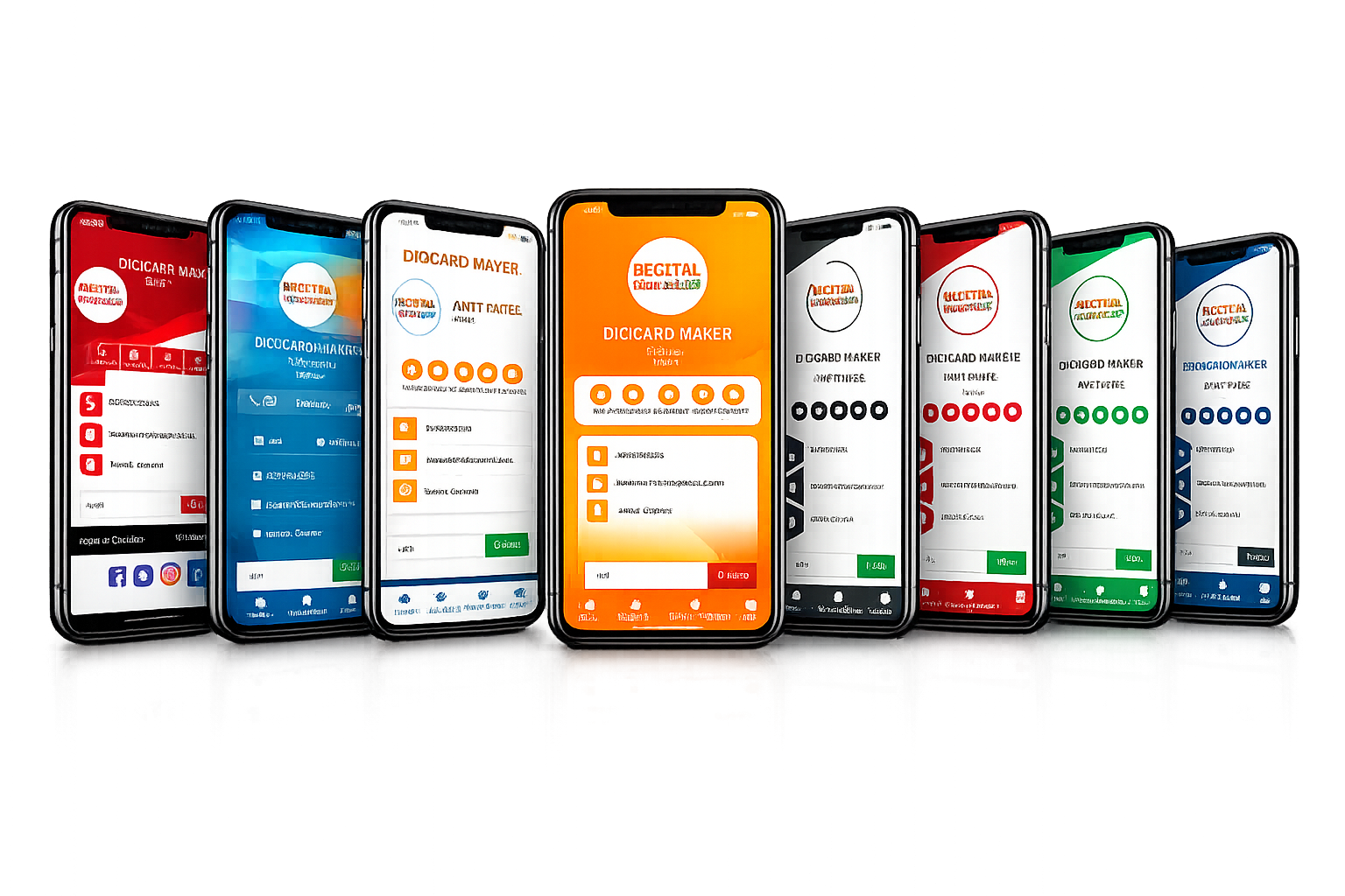 Digital business card app preview